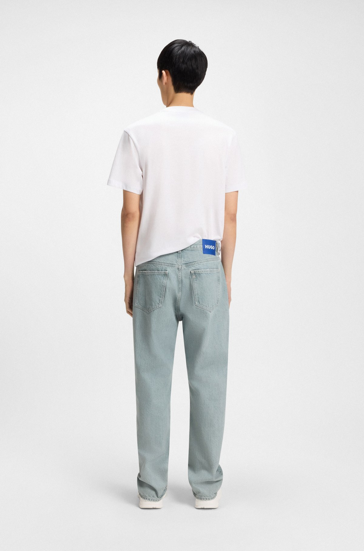 BAGGY-FIT JEANS IN BRIGHT-BLUE RIGID DENIM - 4