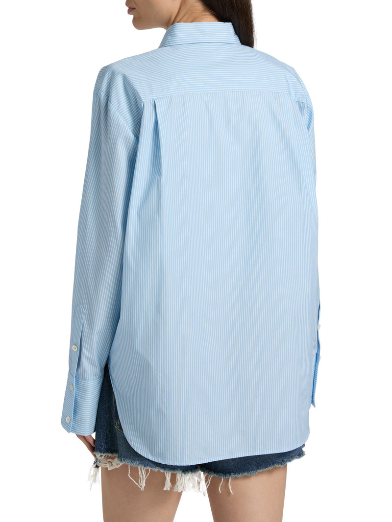 Women's The Striped Boy Shirt - Powder Blue Multi 5