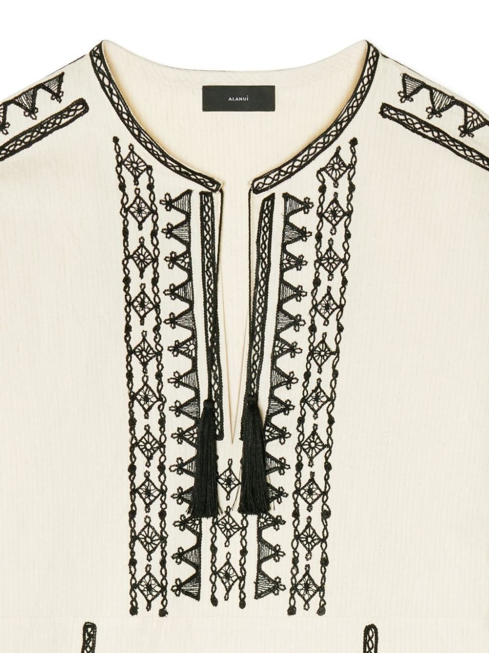 Akasha embroidered cotton-blend dress - 6