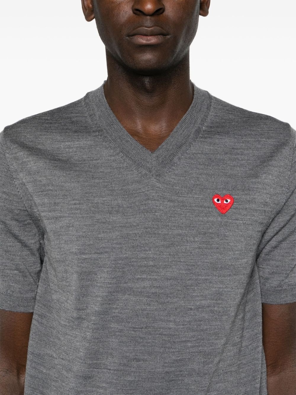 heart-patch wool jumper - 6