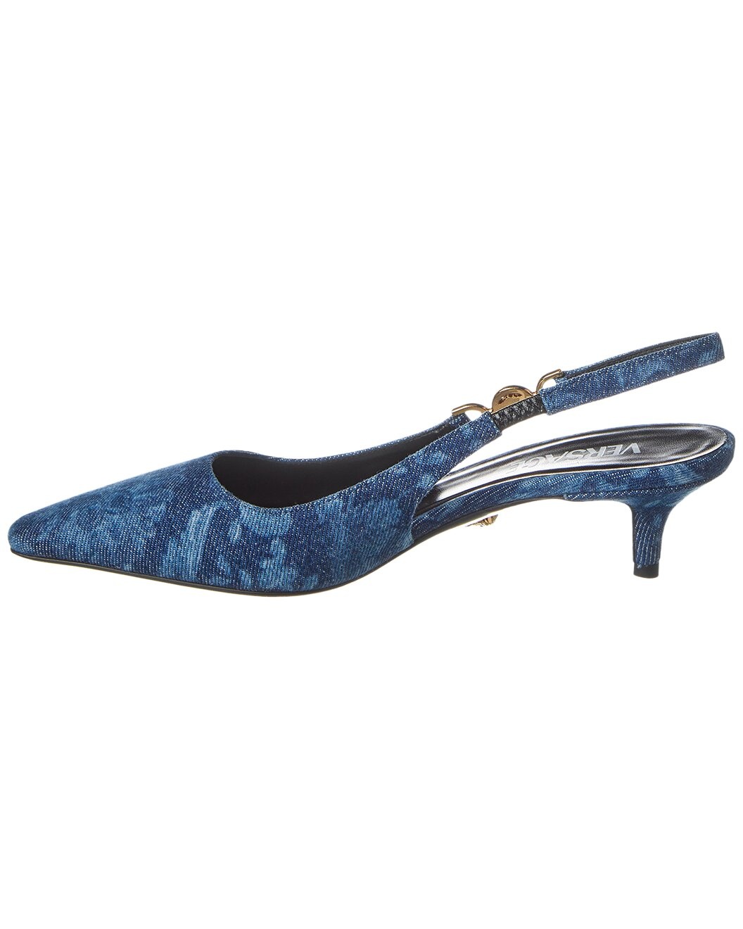 Versace Medusa Denim Slingback Pump - 2