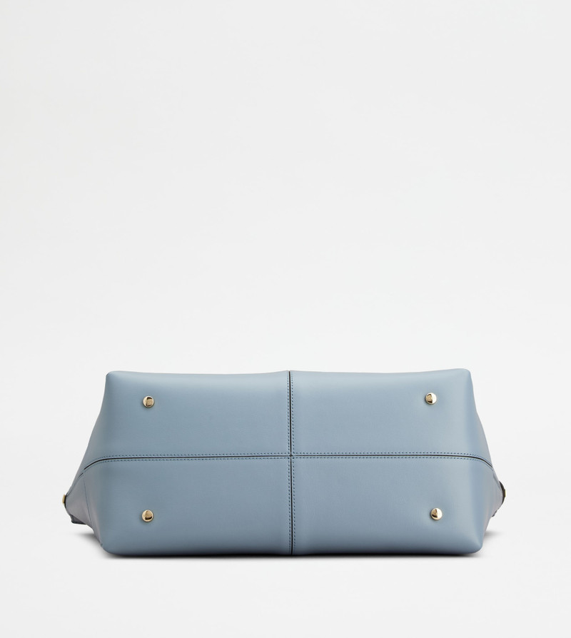 TOD'S DI BAG FOLIO IN LEATHER MEDIUM-SMALL - LIGHT BLUE 4