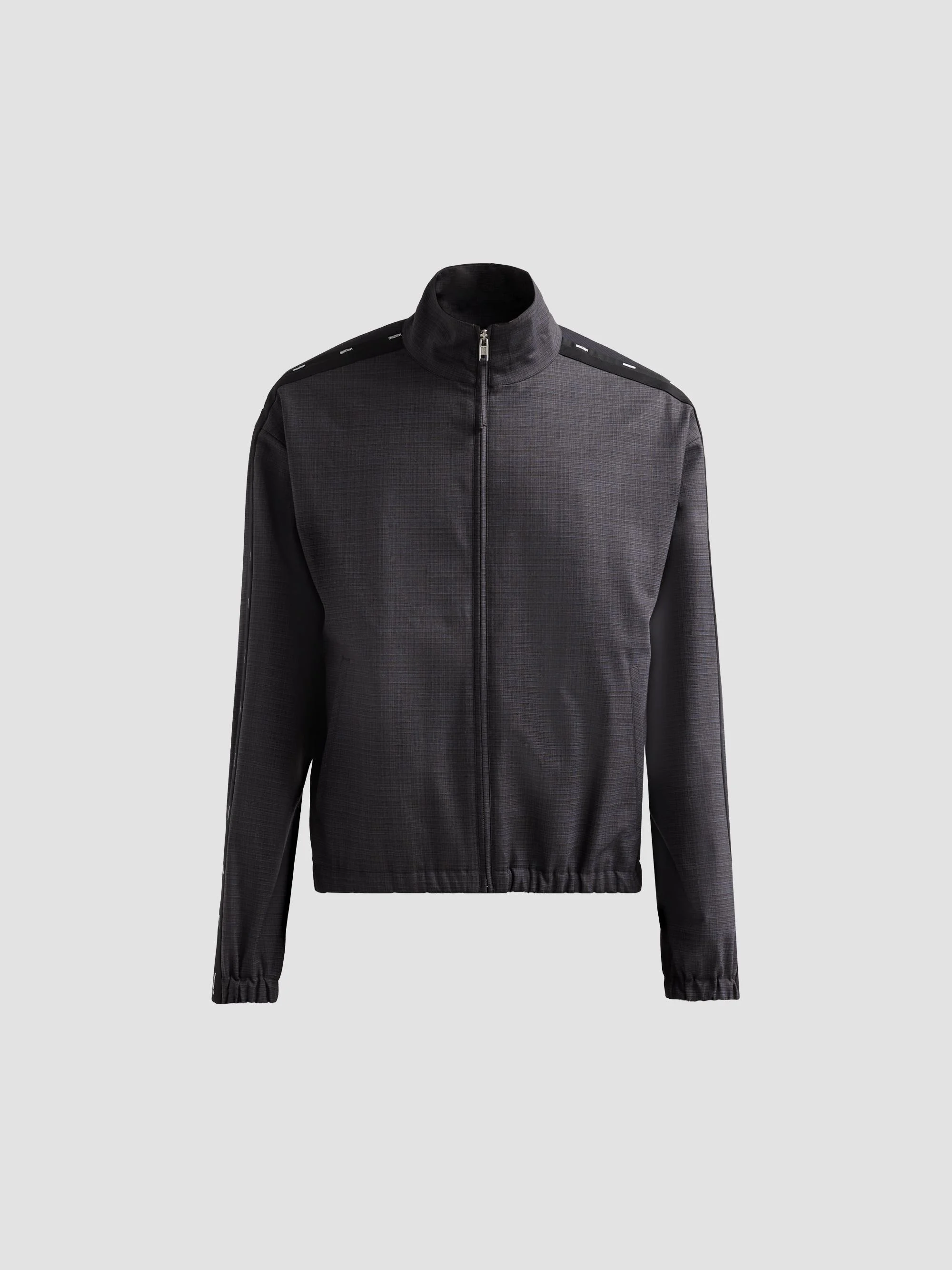 Men's Tonal-Pattern Wool-Blend Track Jacket - Violet - 1