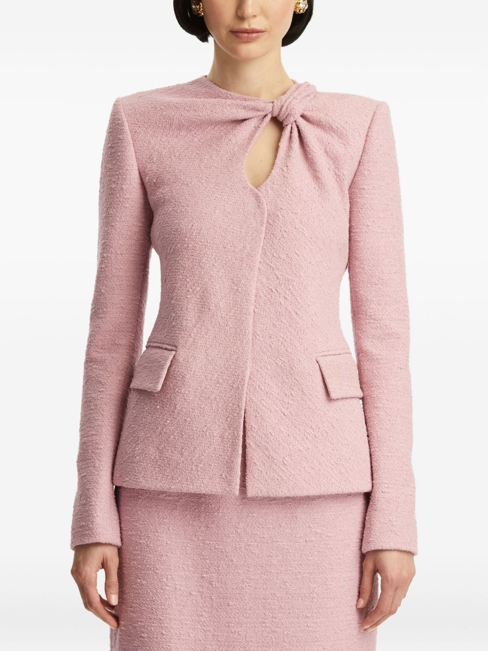 twist-embellished jacket - 3