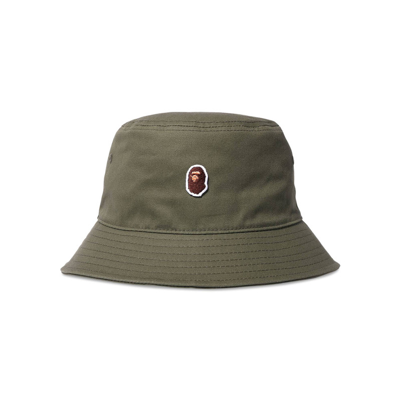 BAPE Ape Head One Point Bucket Hat 'Olive Drab' - 1