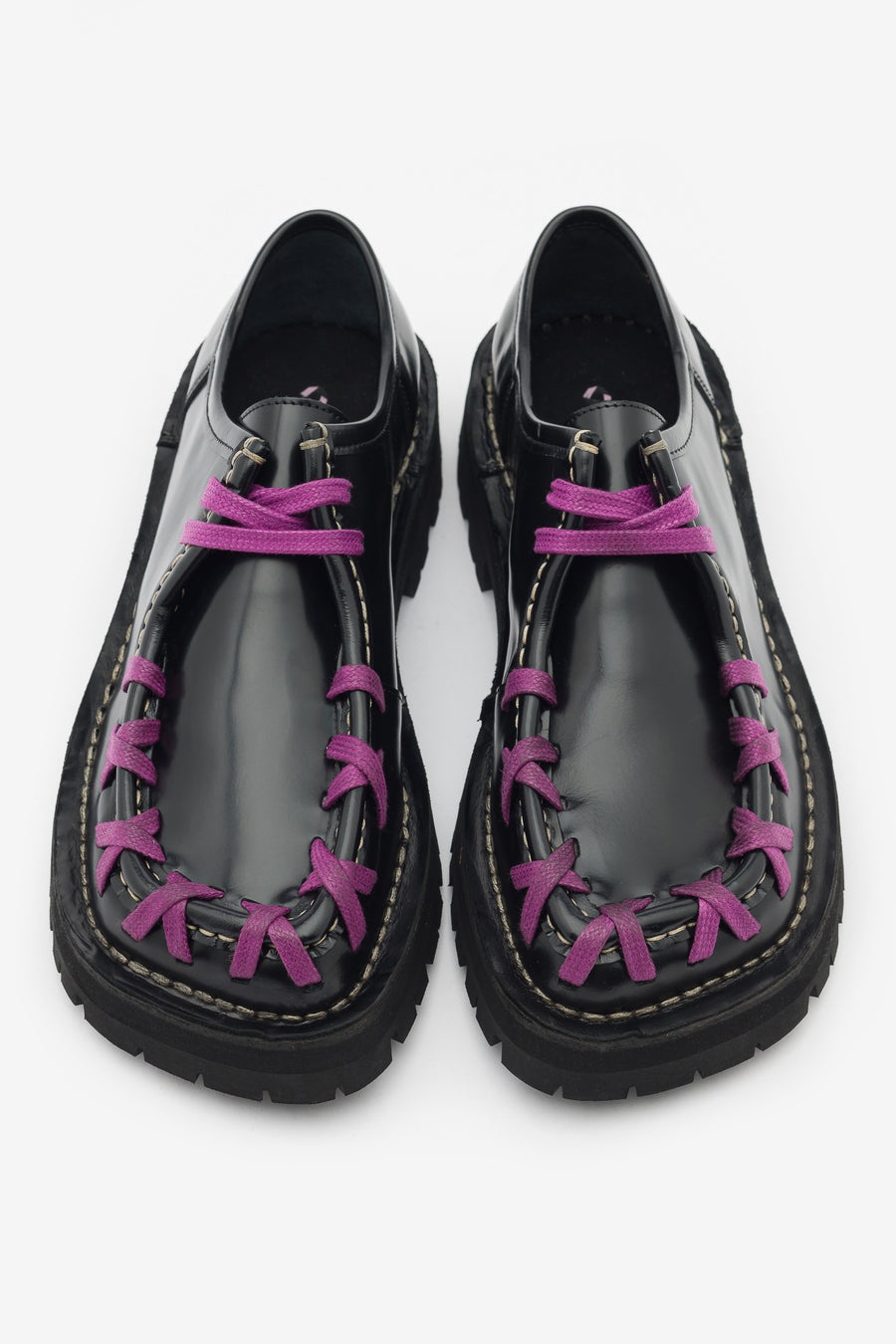 CAMPERLAB EKI ダービー size:41 CAMPERLAB Eki Moc Derby Shoe in Black/Purple | notreshop