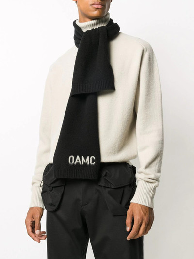 OAMC logo-jacquard textured scarf outlook