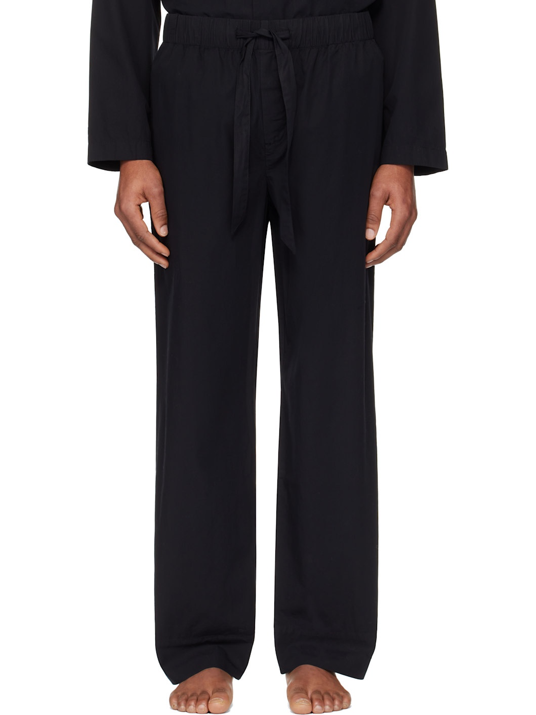 Black Poplin Pyjama Pants - 1