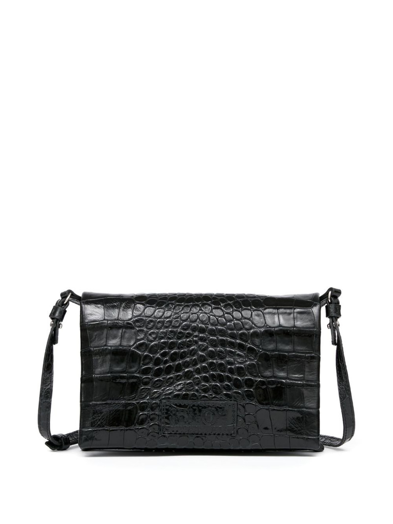 small croco-embossed shoulder bag 1