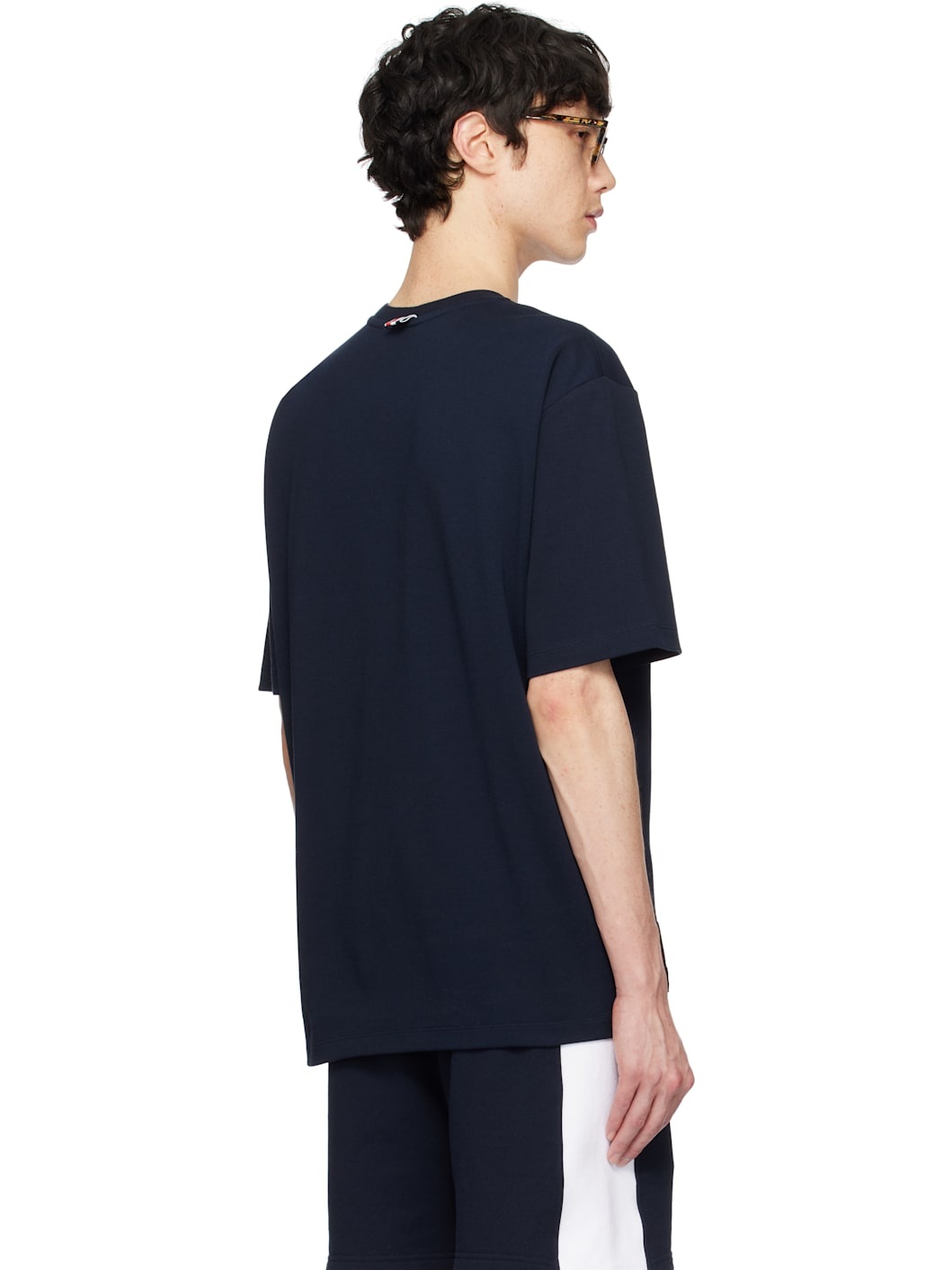 Navy Oversized Short Sleeve Pocket T-shirt - 3
