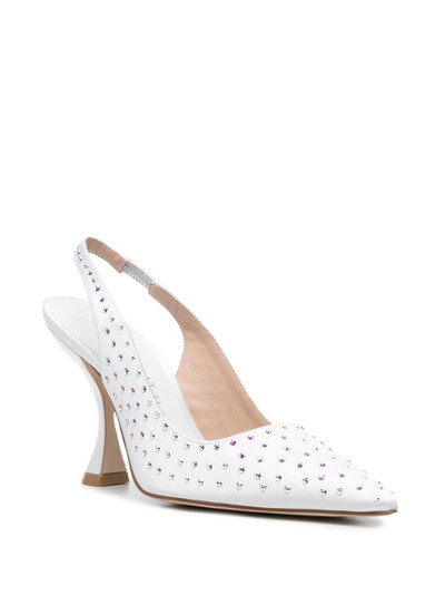 Stuart Weitzman crystal-embellished slingback pumps outlook