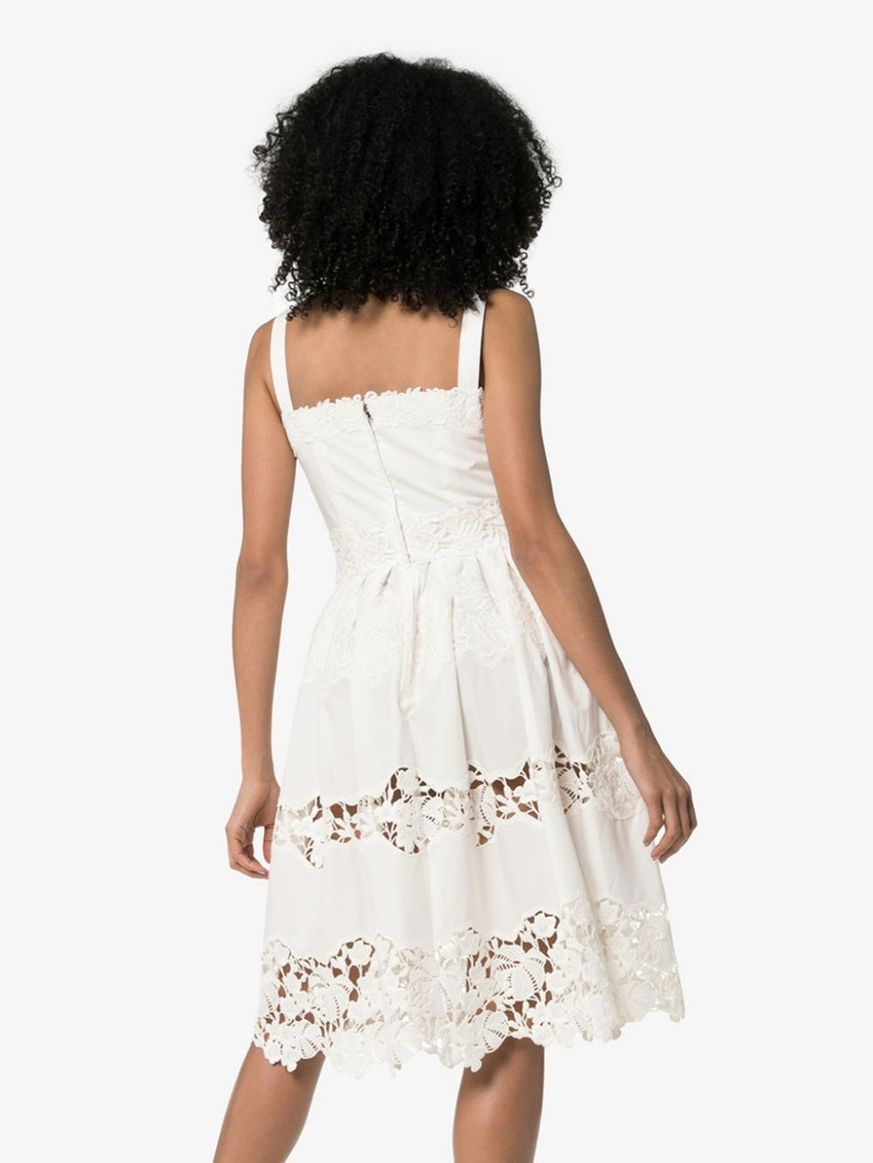 Floral embroidered cutout 미디 드레스 4