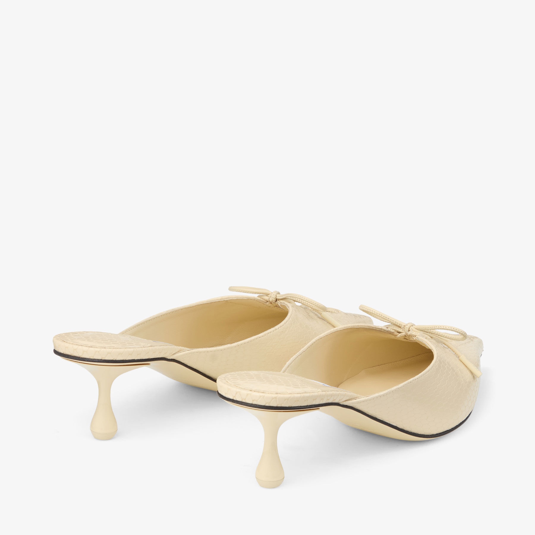 Scarlett Mule 50
Buttermilk Elaphe Printed Leather Mule - 6