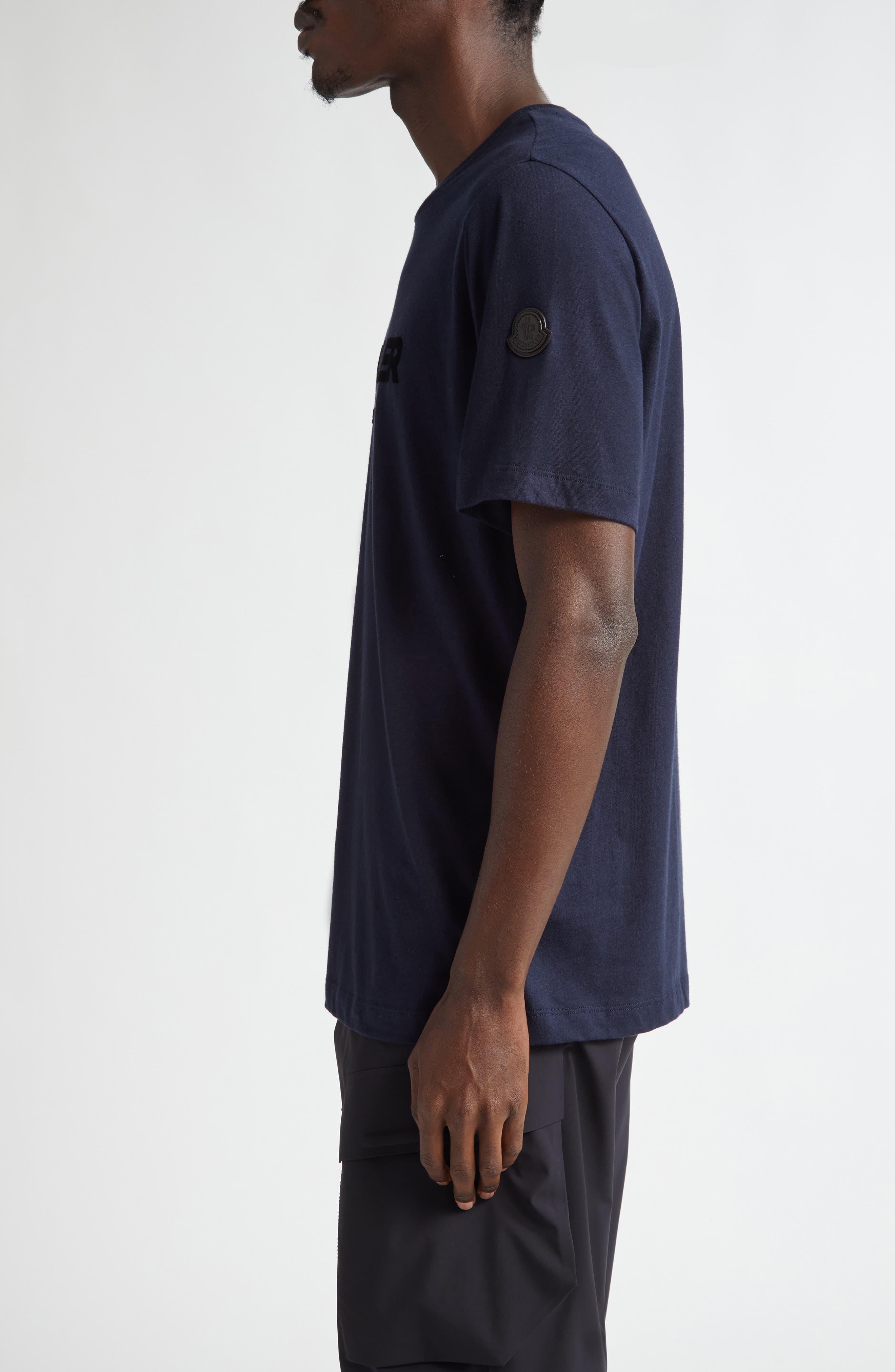 Moncler Logo Graphic T-Shirt in Navy at Nordstrom - 3