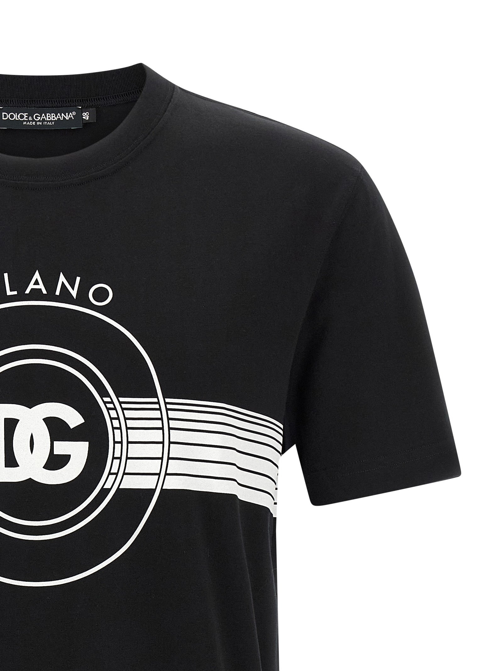 Dg Logo Print T-Shirt White/Black - 3