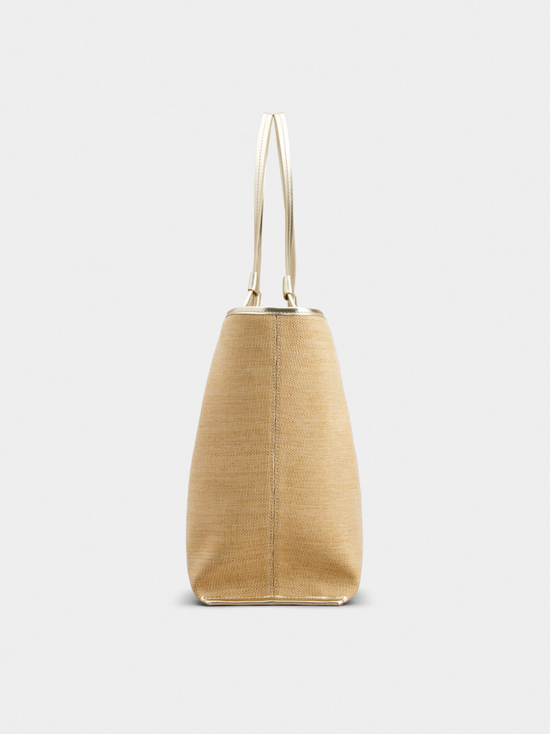 Viv' Choc Medium Shopping Bag in Fabric 3