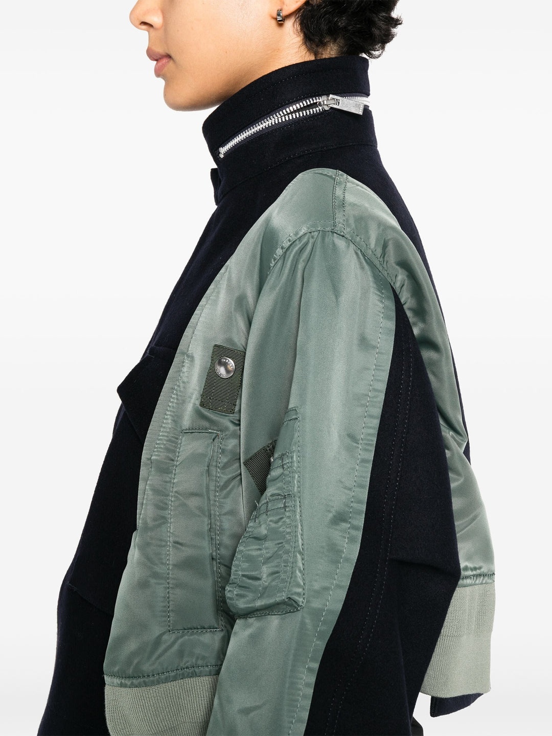 Wool Melton x Nylon Twill Jacket - 5