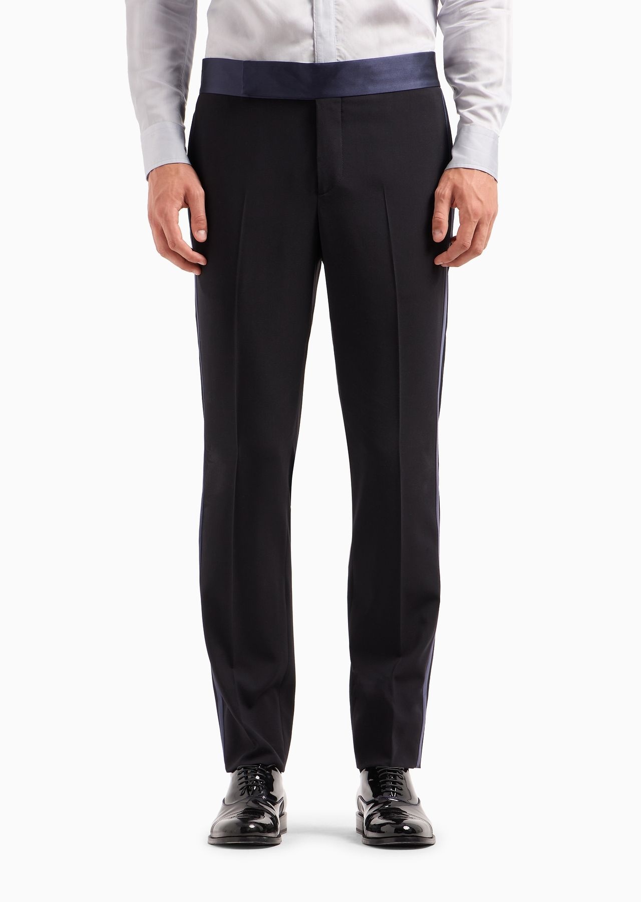 Wool crêpe tuxedo trousers - 2