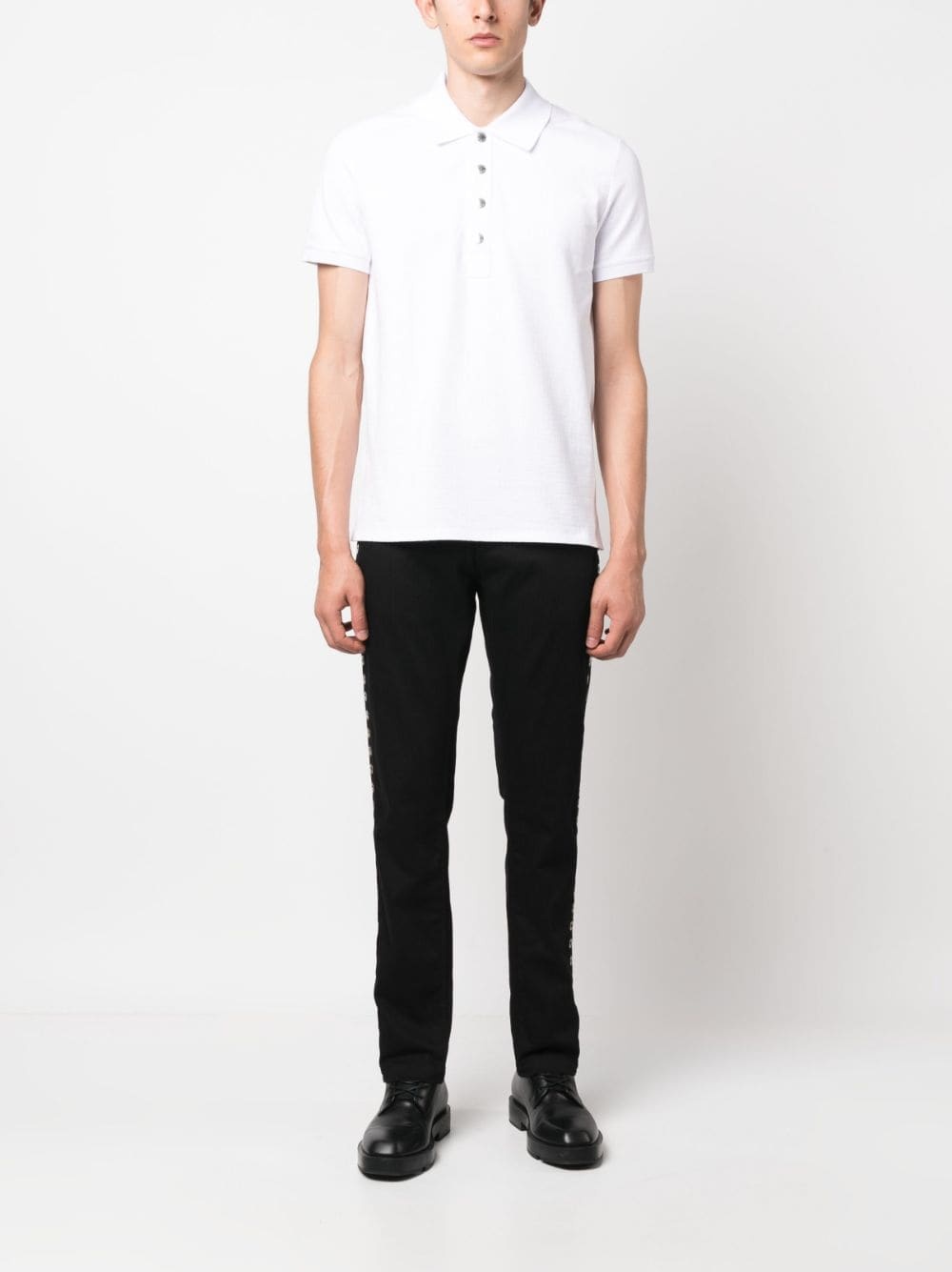 monogram-pattern piquÃ© polo shirt - 2
