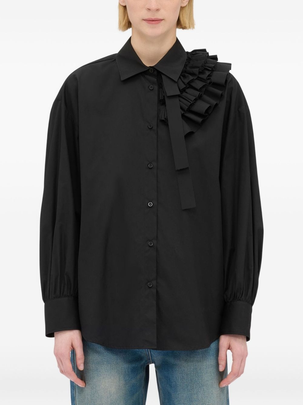 ruffled cotton shirt - 3