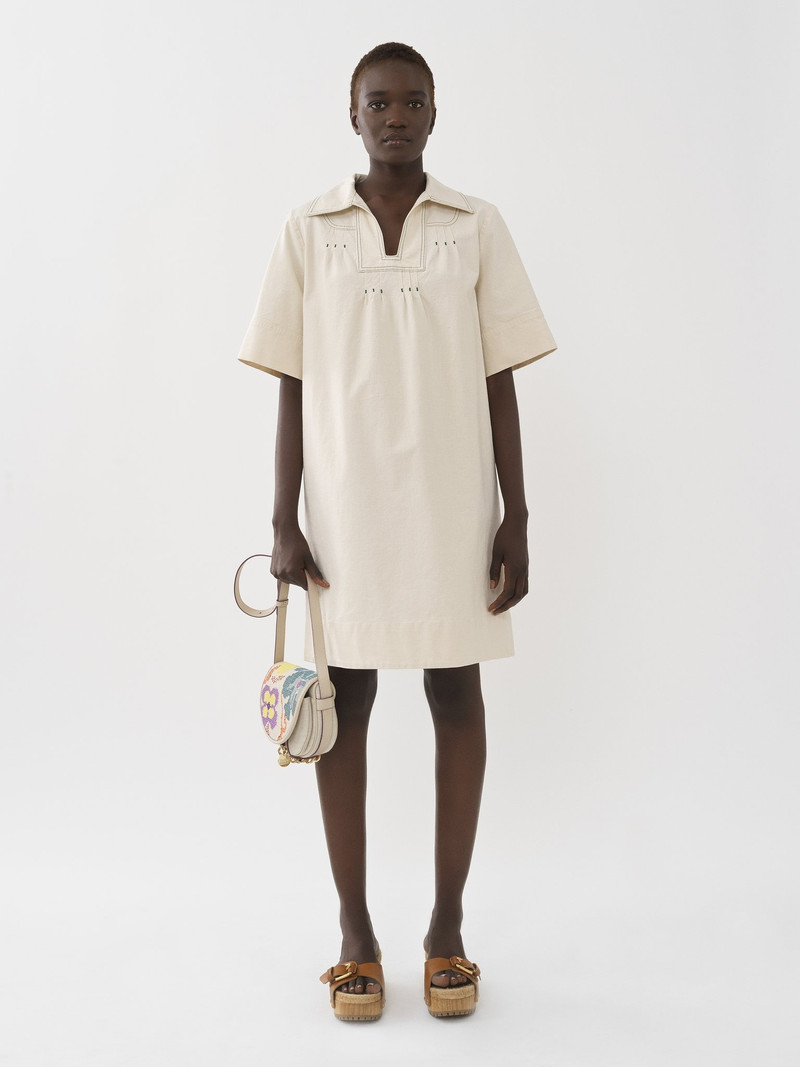 See by Chloé WHITE DENIM DRESS outlook