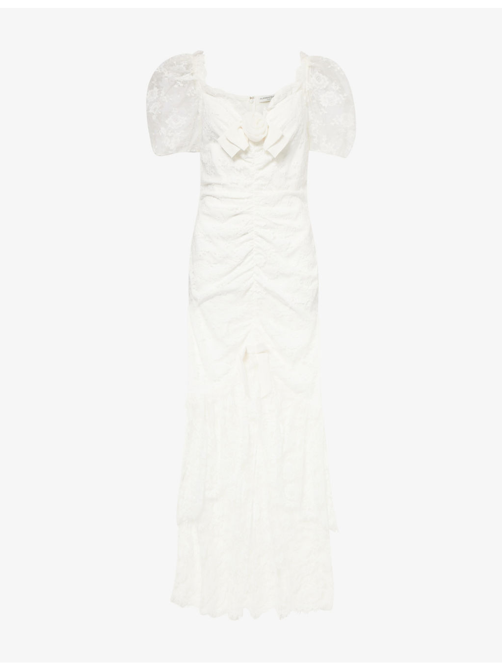 Asymmetric Embellished Lace Gown - 1