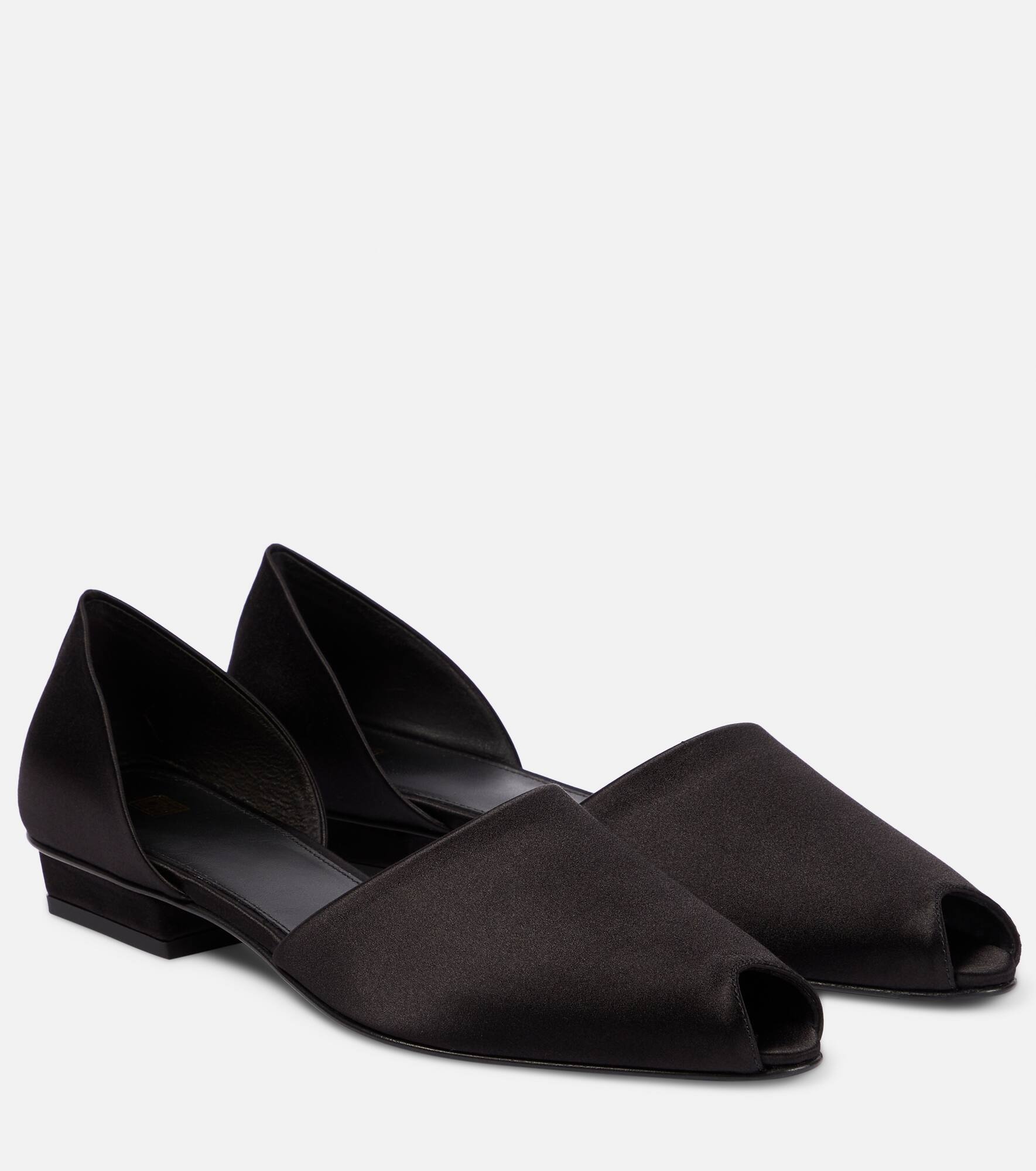 The Peep-Toe satin flats - 1