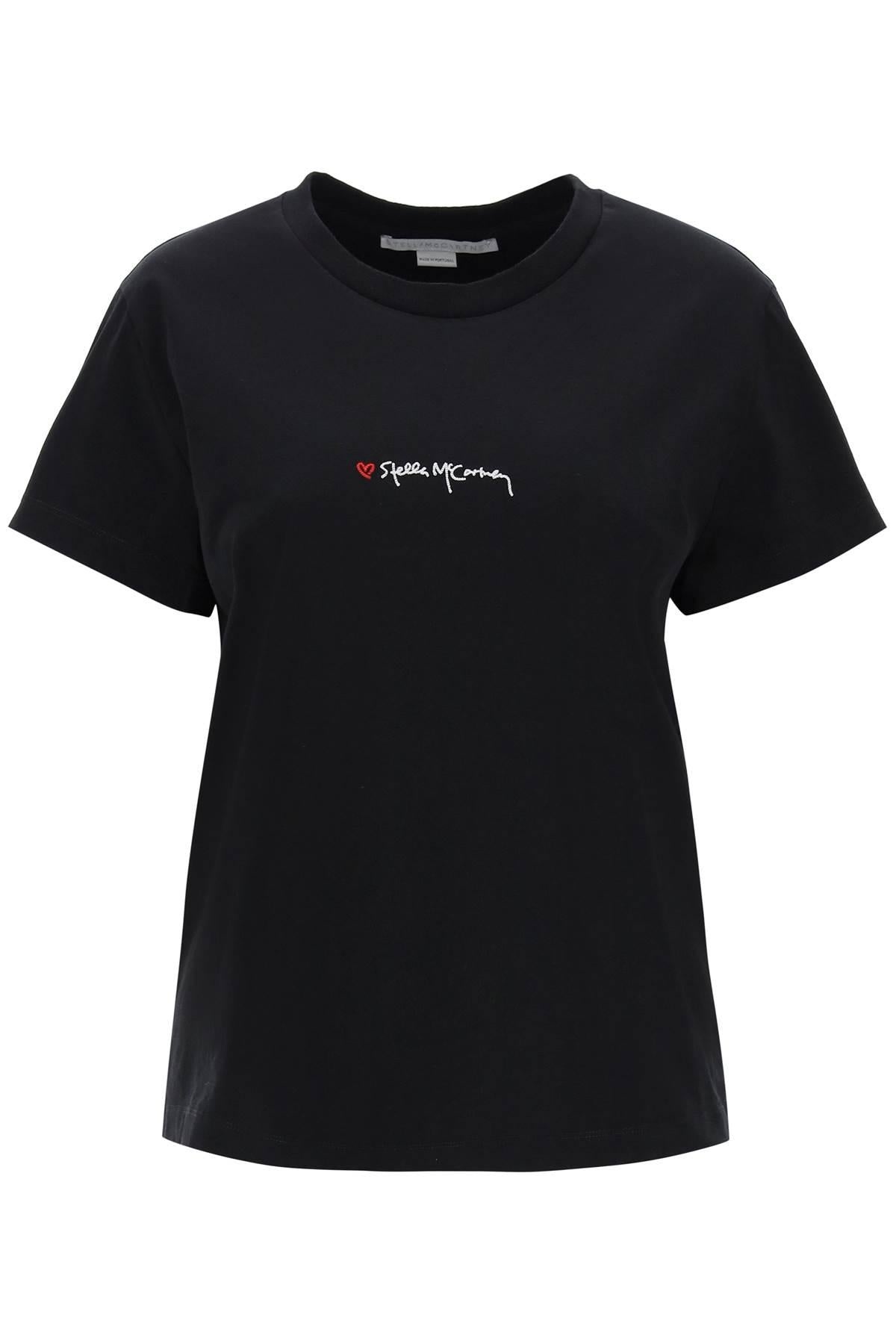 T-SHIRT WITH EMBROIDERED SIGNATURE - 1