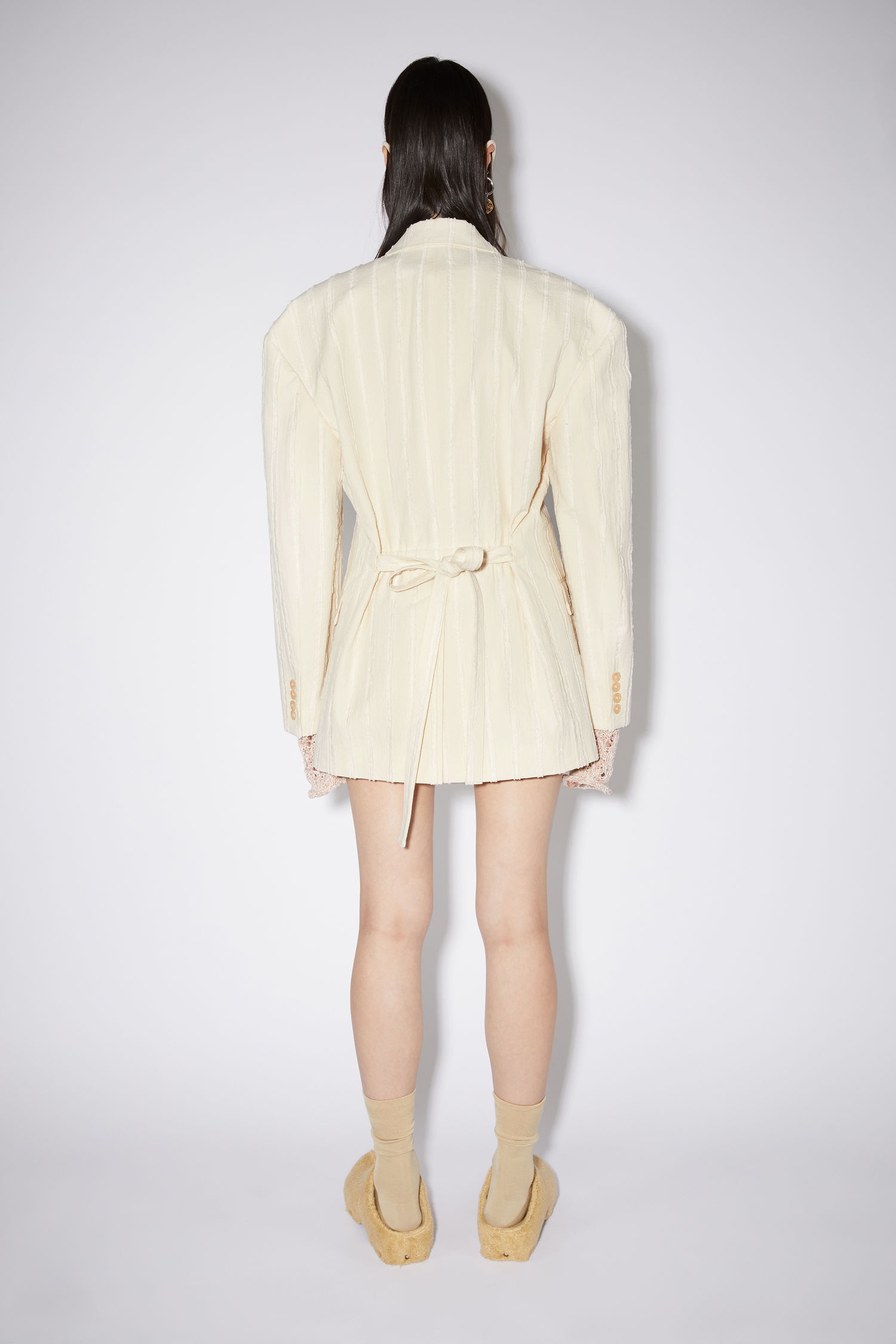 Belted suit jacket - Mushroom beige - 3