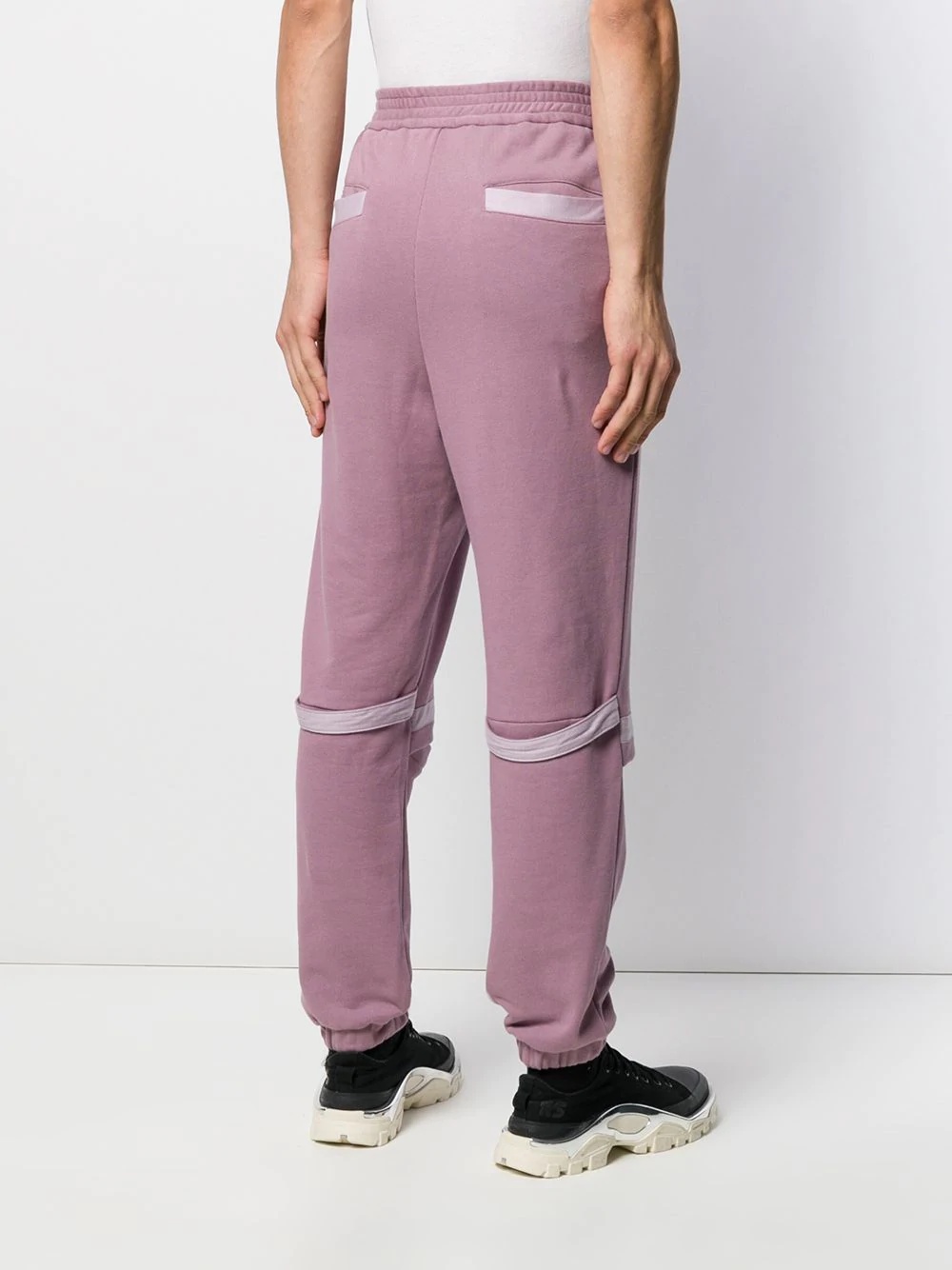 stitched patchwork track pants - 5