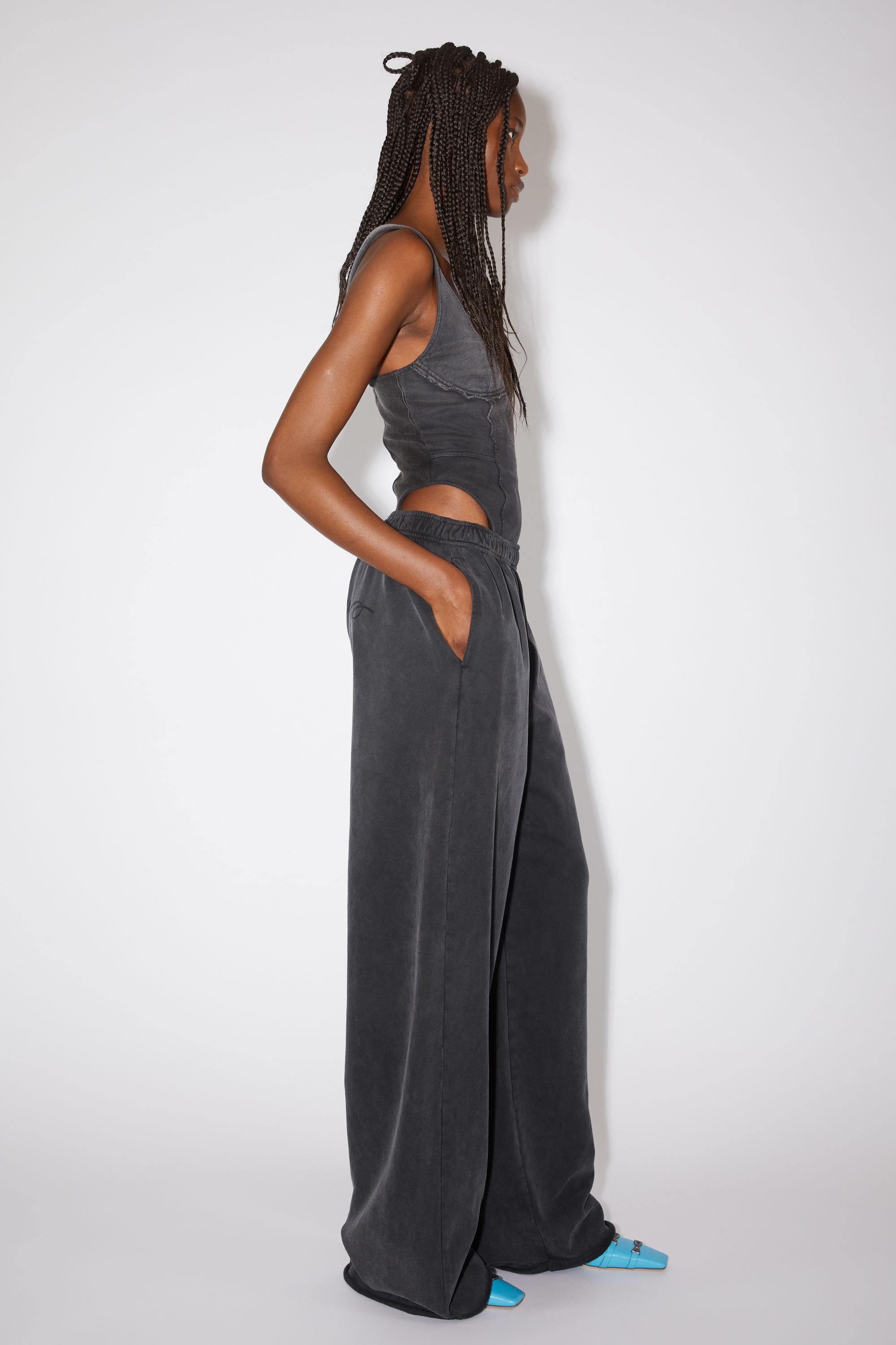Printed sweatpants - Faded black - 4