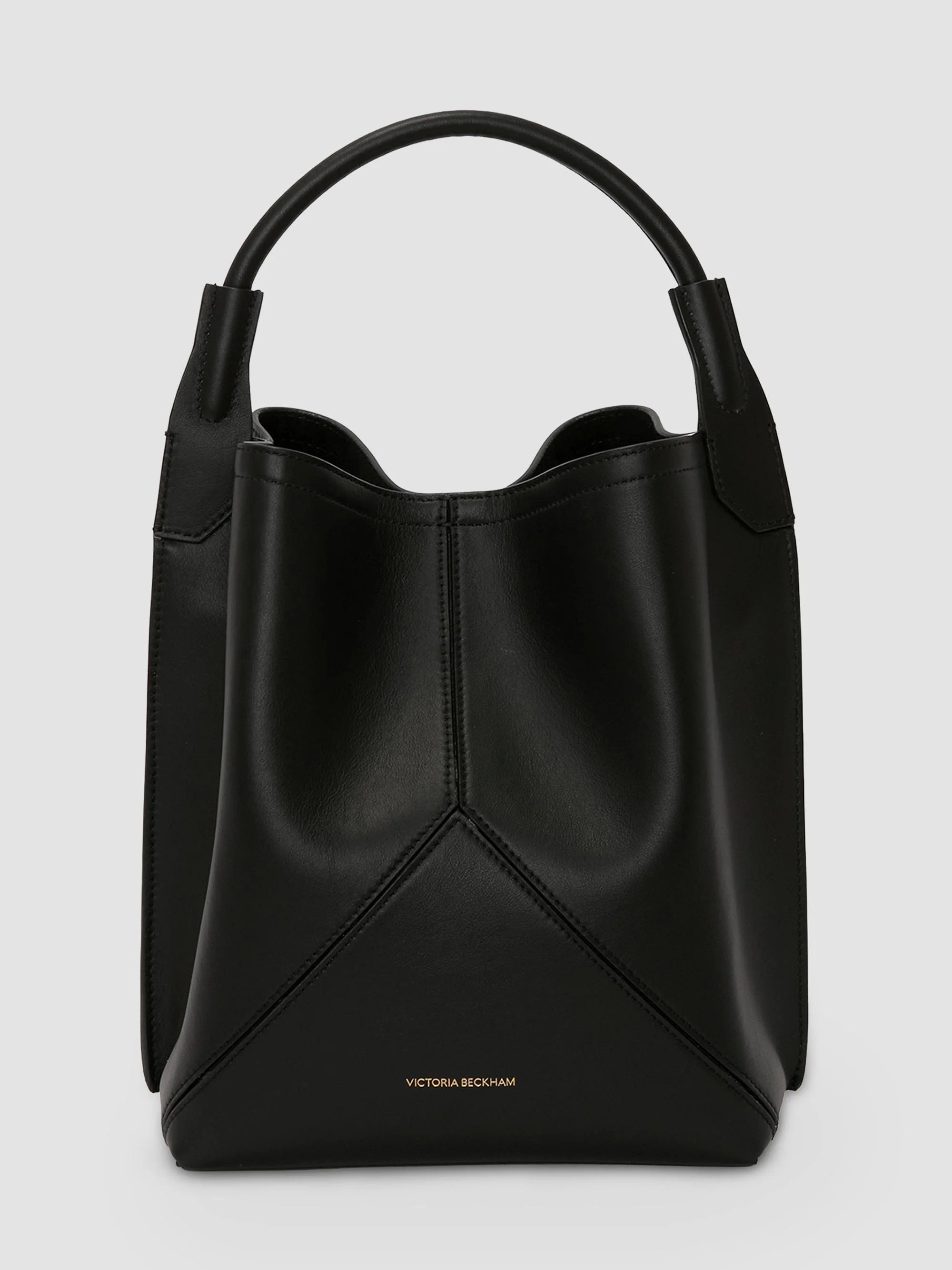 Women's Victoria Leather Bucket Bag - Black - 1