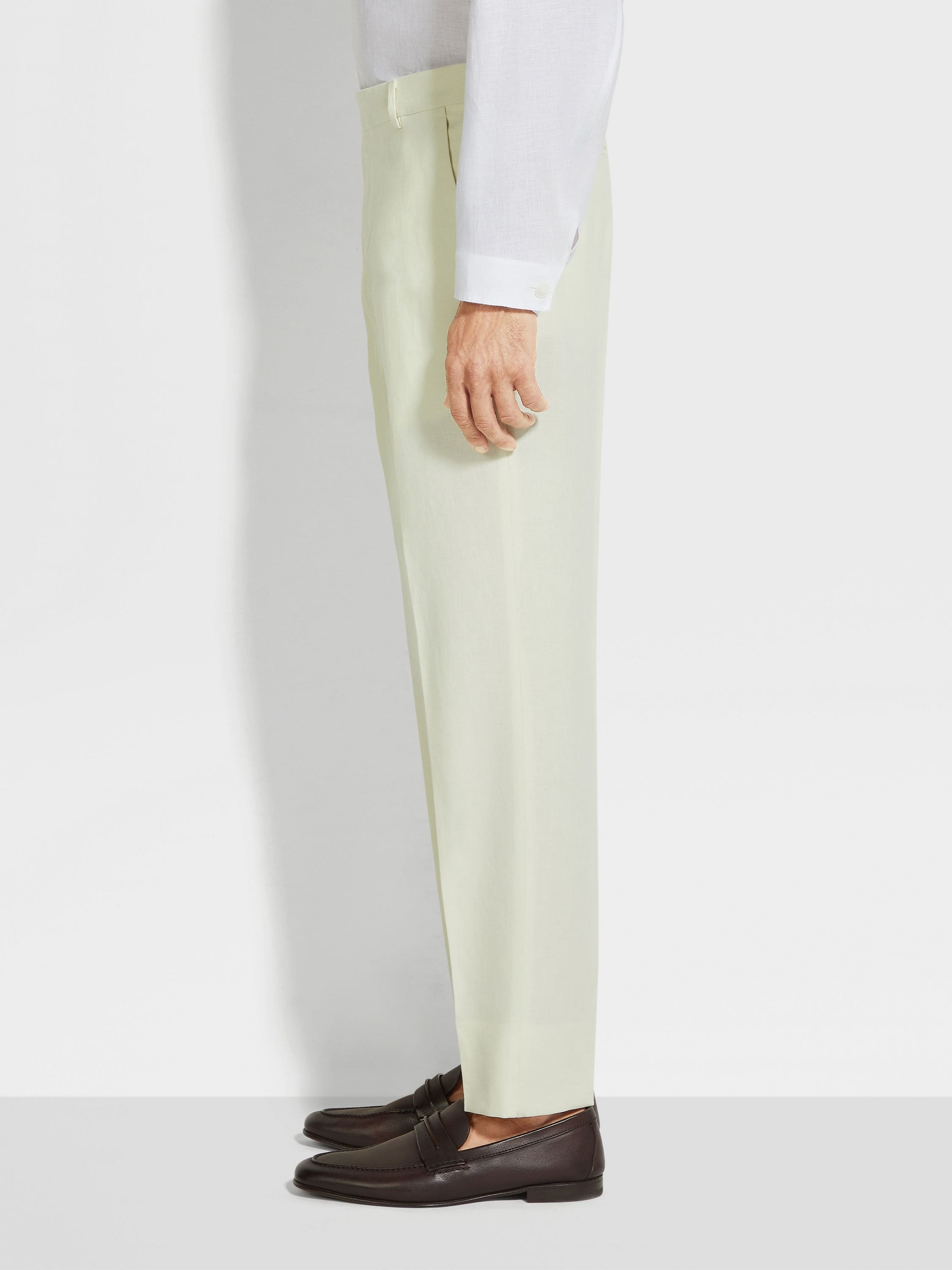 LIGHT YELLOW OASI LINO PANTS - 4