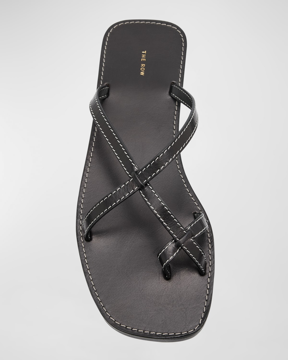 Link Leather Toe-Loop Slide Sandals - 5