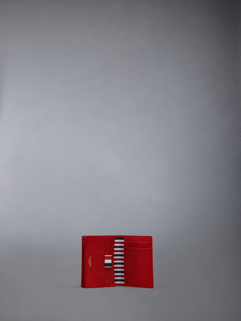 Pebble Grain Leather Double Card Holder 3