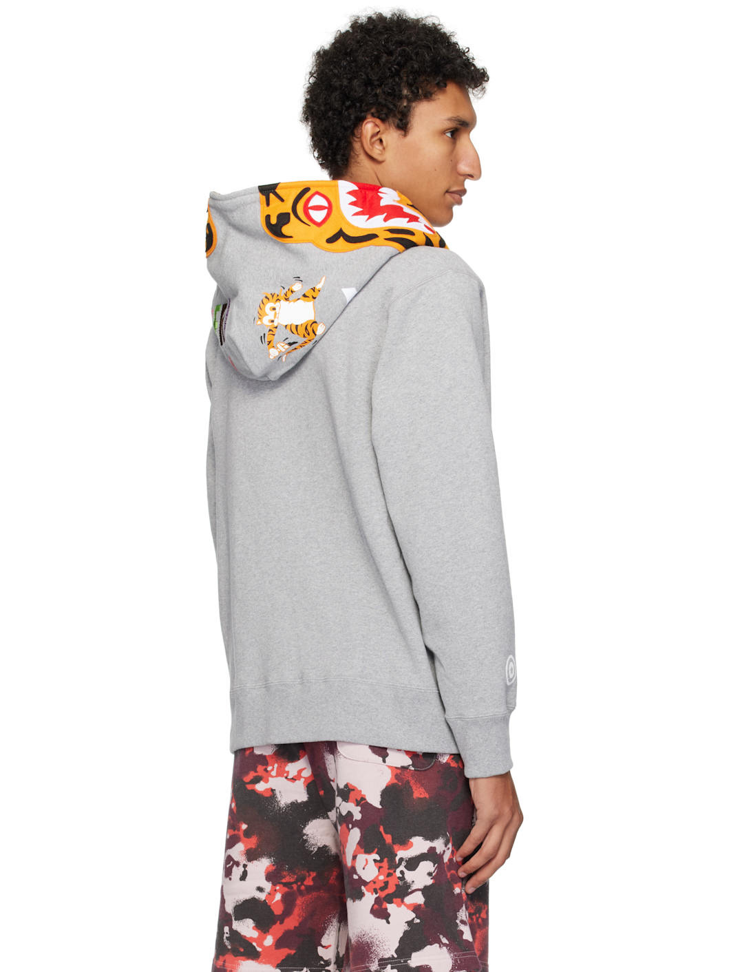 Gray Tiger Full Zip Hoodie - 3