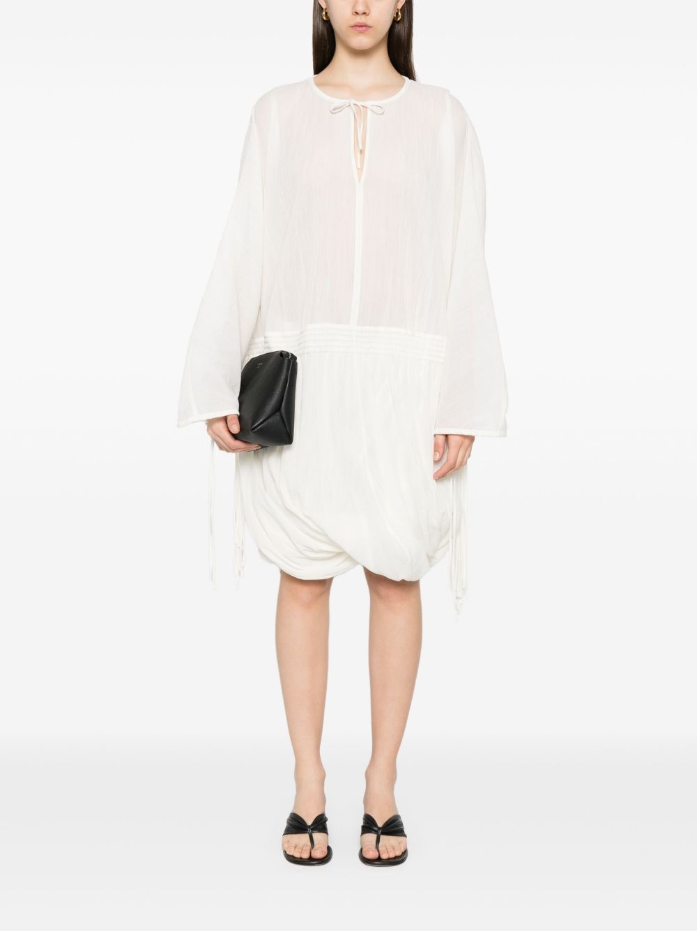 drawstring-waist dress - 2