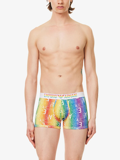 EMPORIO ARMANI Rainbow-logo pack of two stretch-cotton trunks outlook