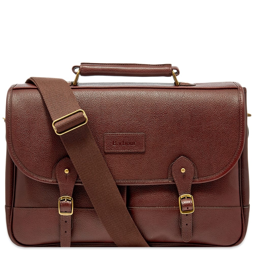 Barbour Leather Briefcase - 1