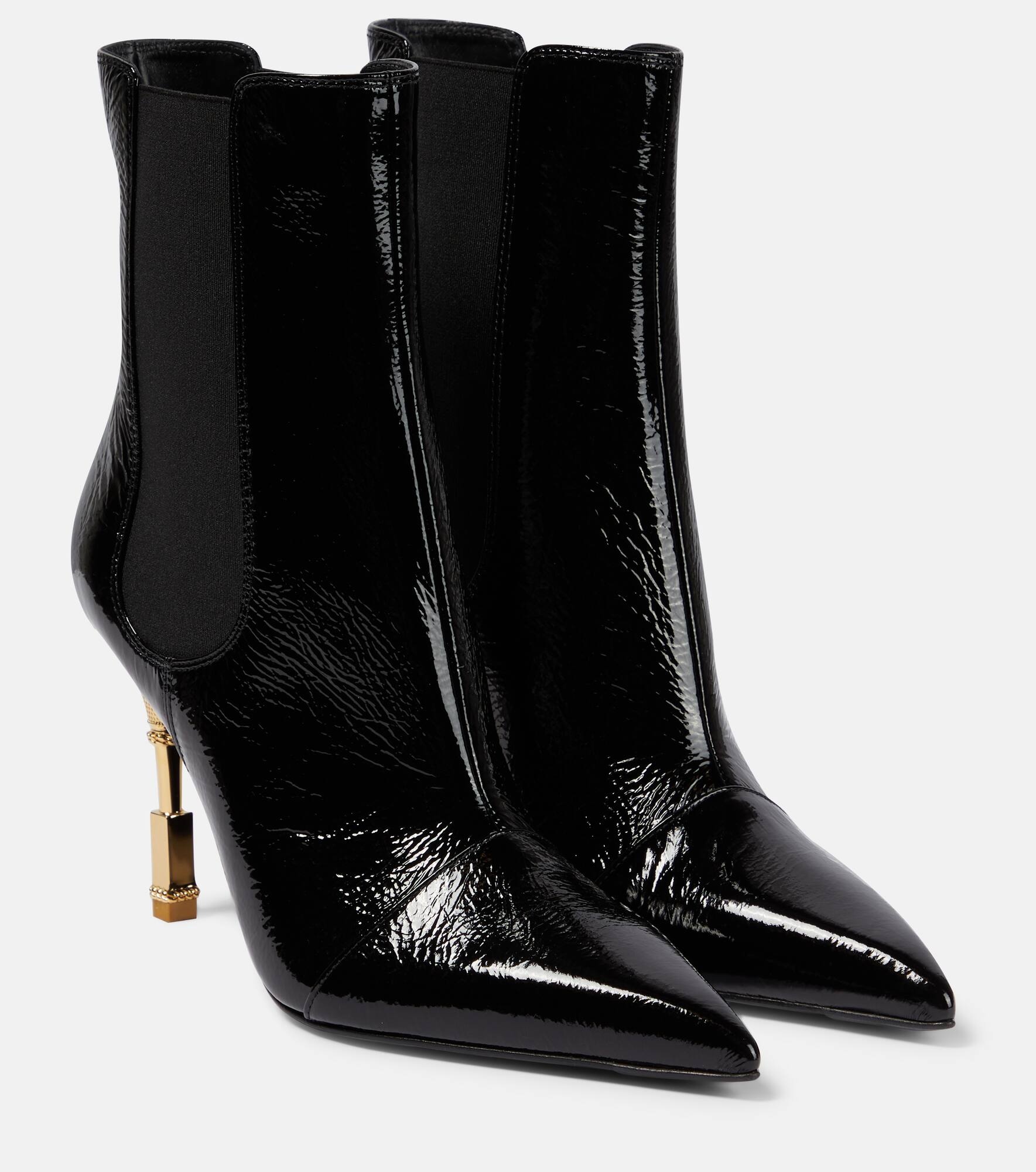 Patent leather ankle boots - 1