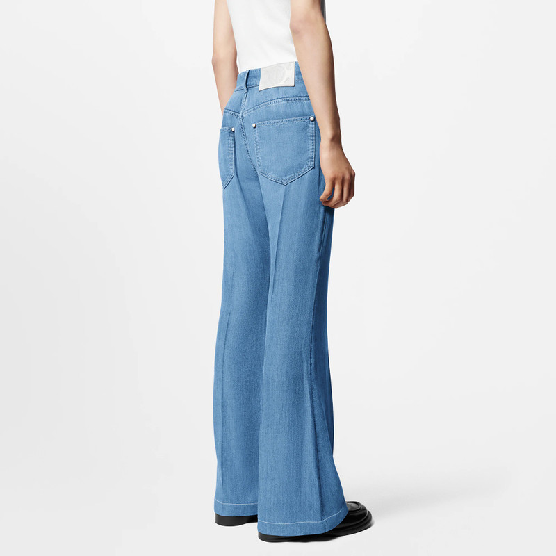 Flared Chambray Pants 4