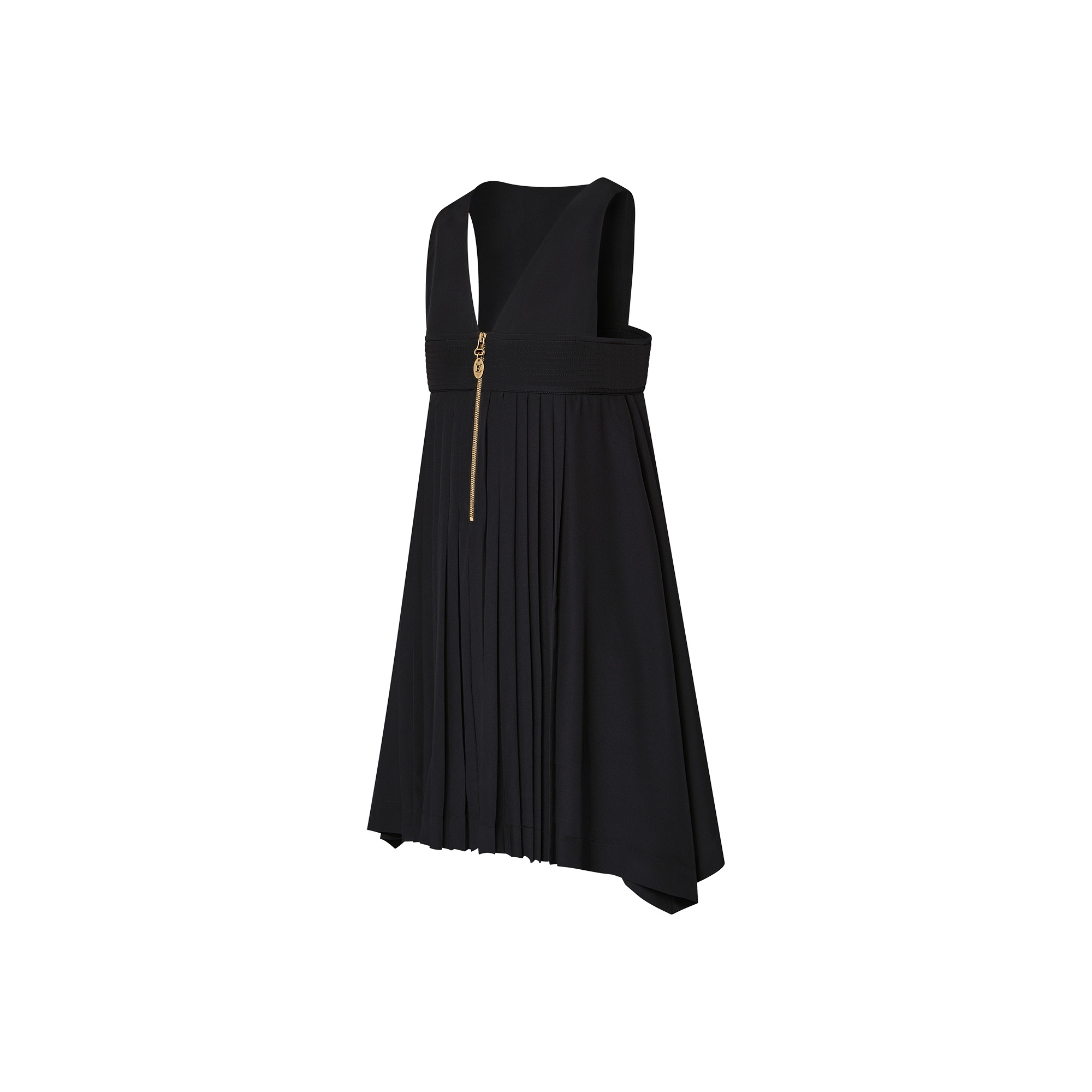 Mini V-Neck Pleat Dress - 2
