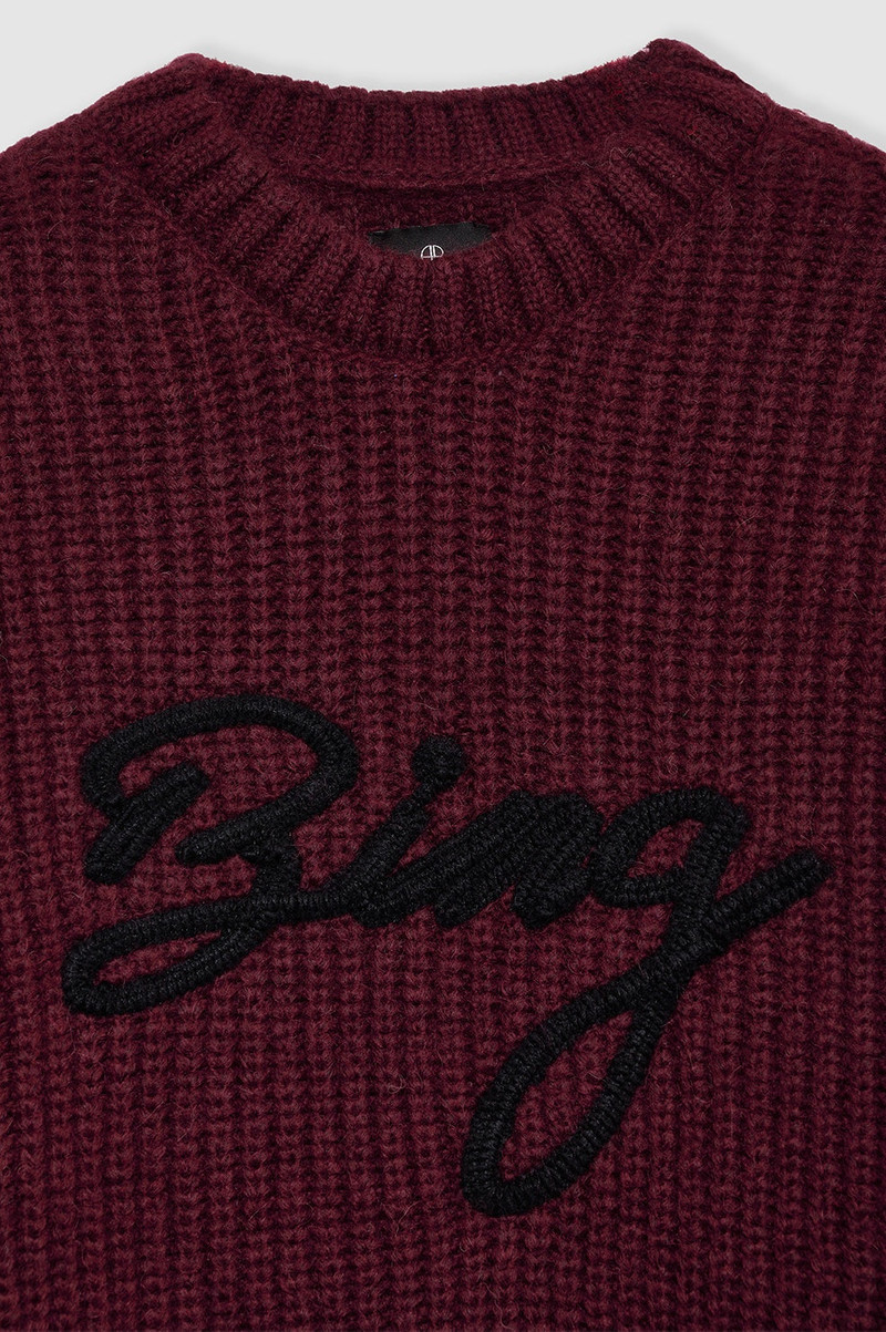 Sydney Crew Sweater Signature - Zinfandel 2