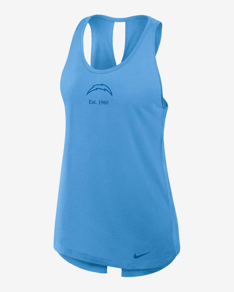 Los Angeles Chargers Established Women's Nike Dri-FIT NFL Tank Top 1