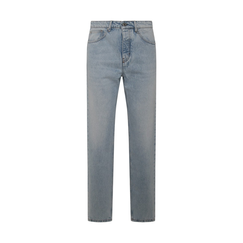 light blue cotton jeans - 1