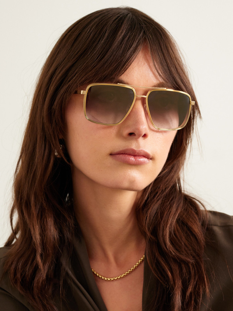 BARTON PERREIRA + 007 Scaramanga Aviator-style Gold-plated Sunglasses outlook