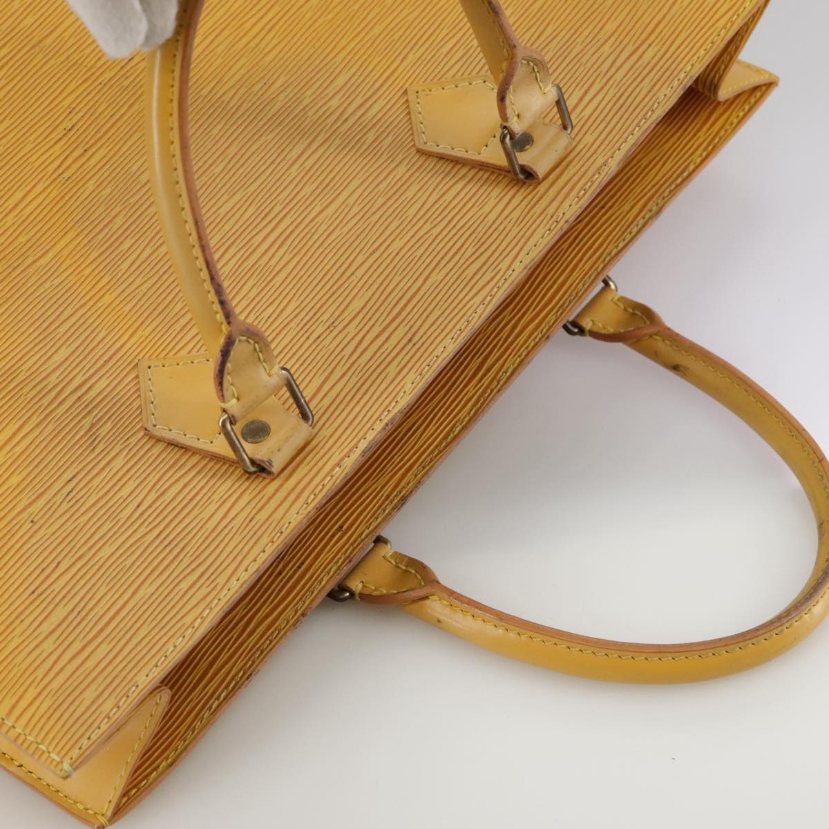 LOUIS VUITTON Epi Sac Plat Hand Bag Yellow M52079 - 6