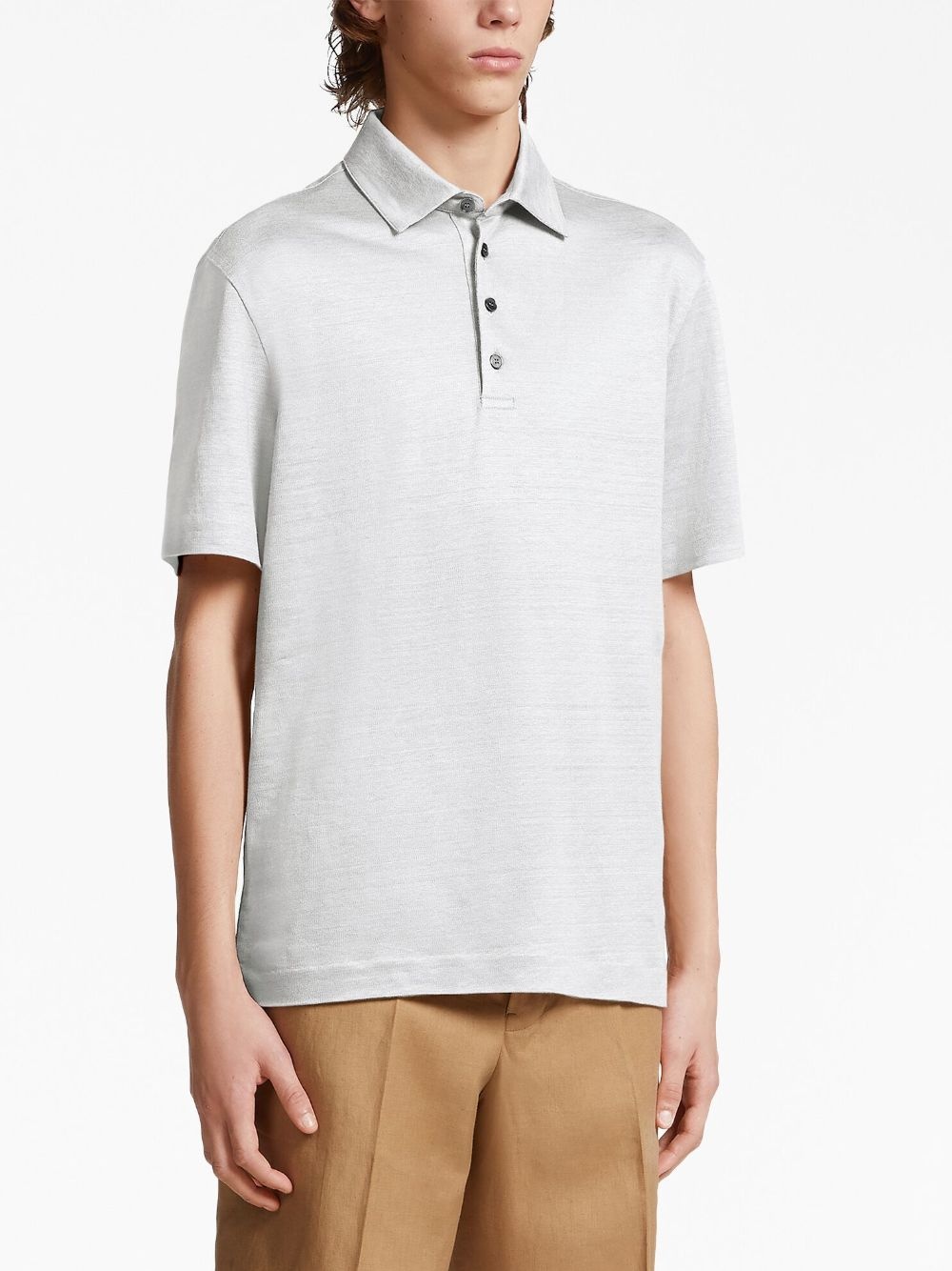 Pure Linen short-sleeve polo shirt - 2