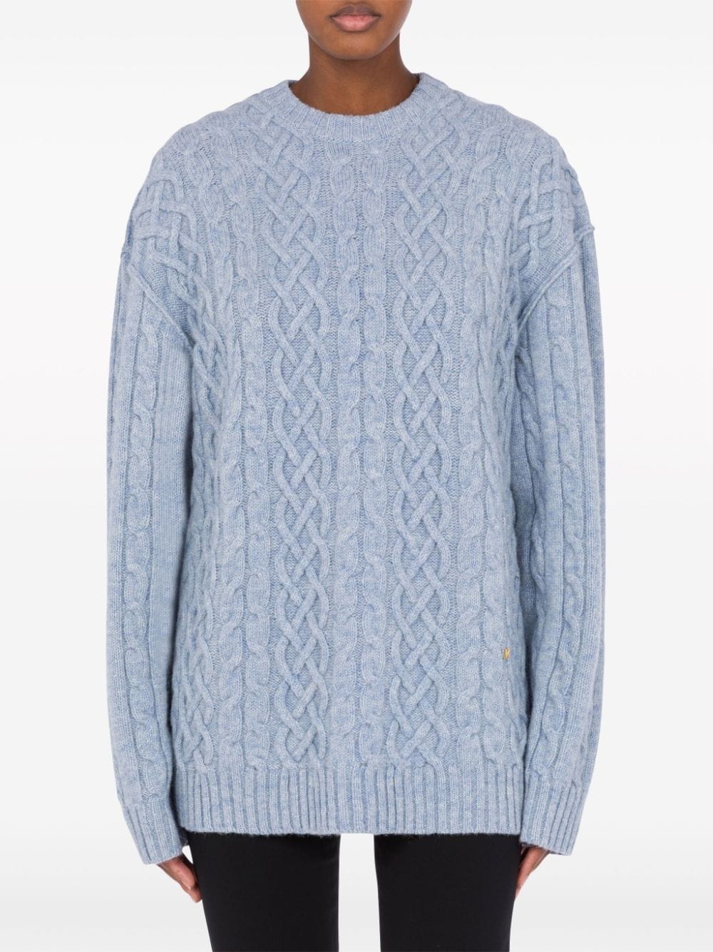 cable knit virgin wool jumper - 2