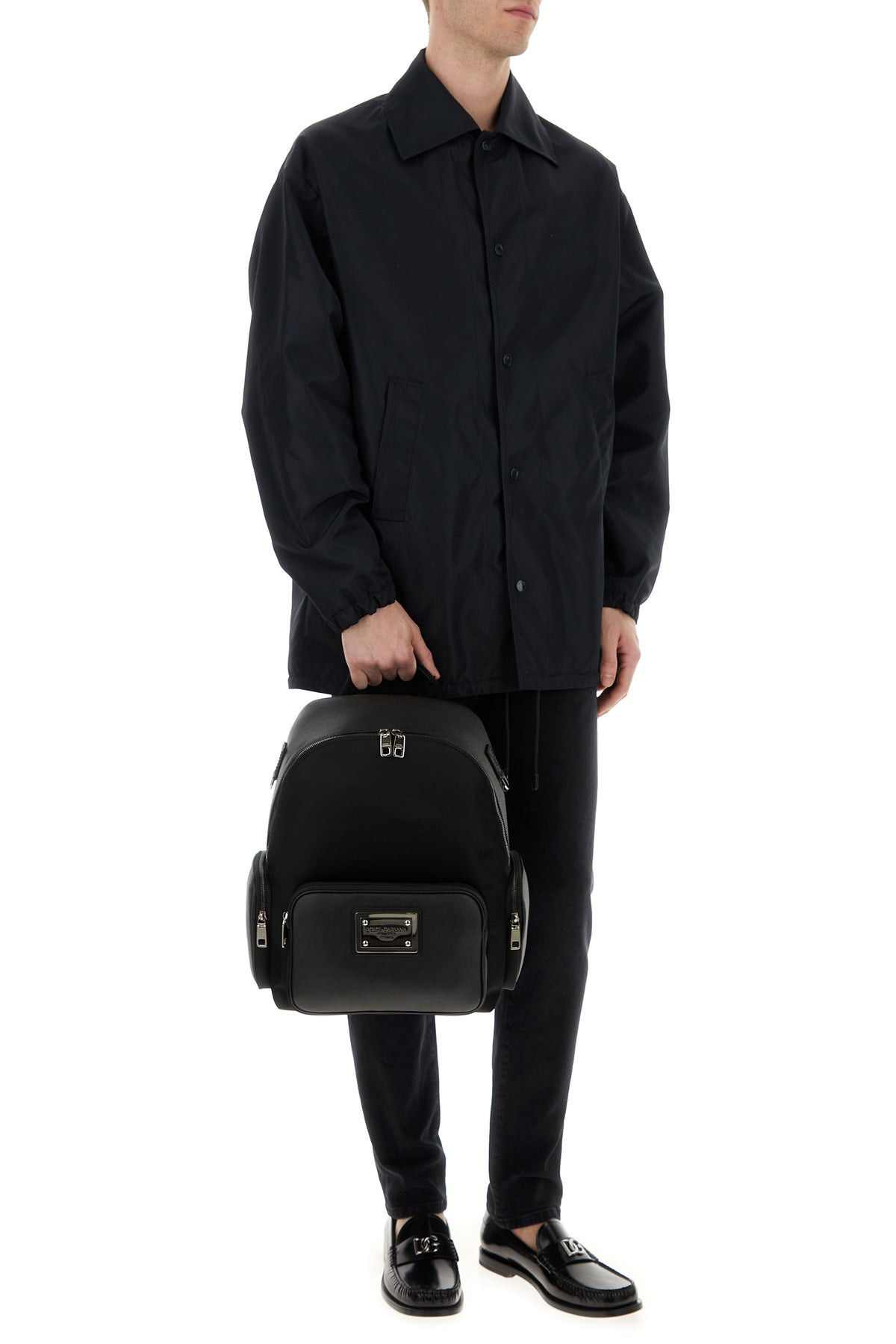 Midnight blue nylon jacket - 6